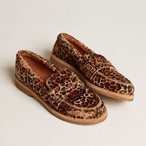 Golden Goose Jerry Leopard Penny Loafers